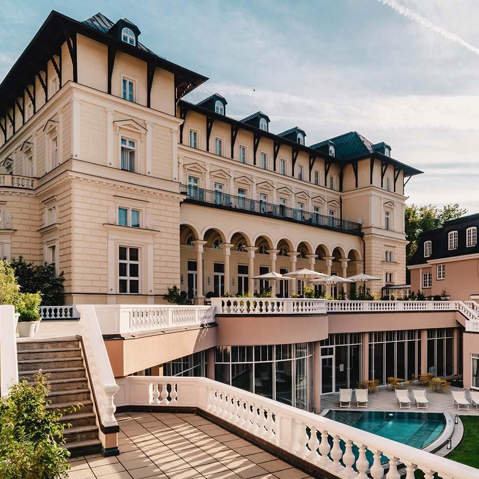 Close exterior view of the Falkensteiner Hotel Antholz