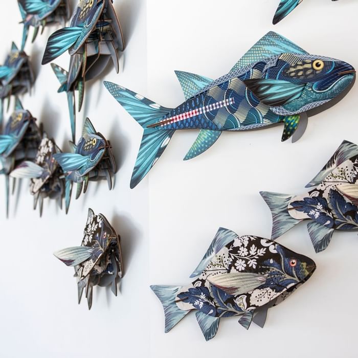 Wall decoration with 3D fishes at Falkensteiner Hotels & Residences