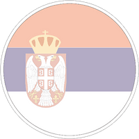 A logo with the Serbia flag at Falkensteiner Hotels & Residences